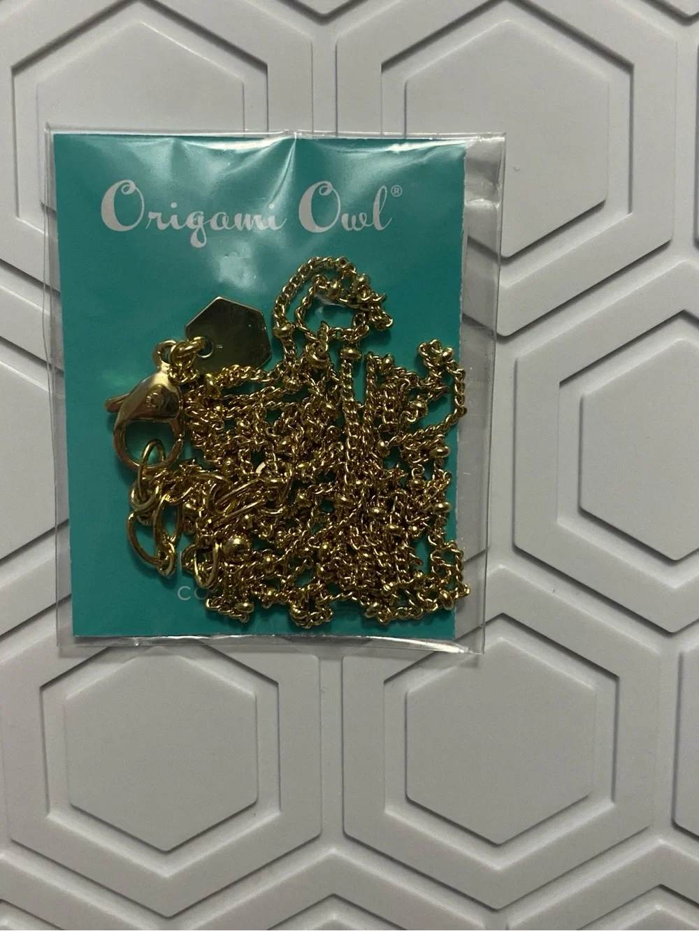 Origami Owl Gold-Tone Ball Station Necklace